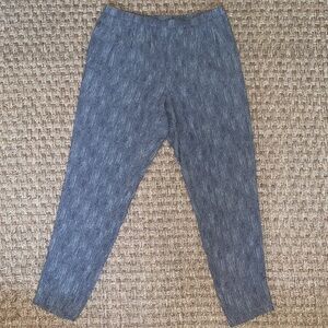 Eileen Fisher 100% Silk Pull On Snake Patterned Pants sz M